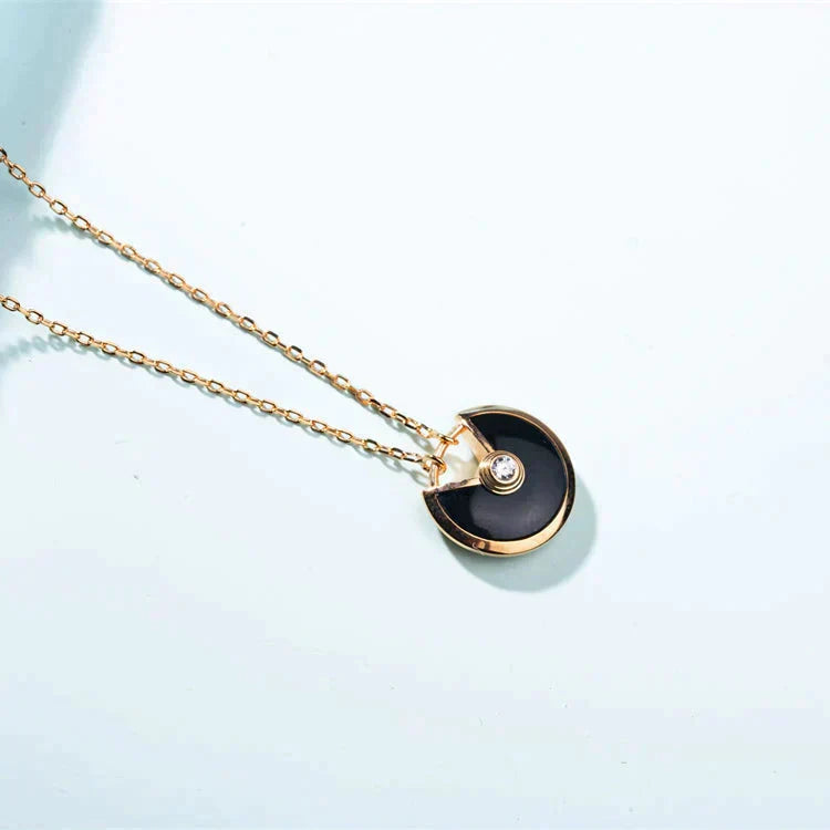 Miro アミュレット ゴールド カーネリアン オニキス ネックレス