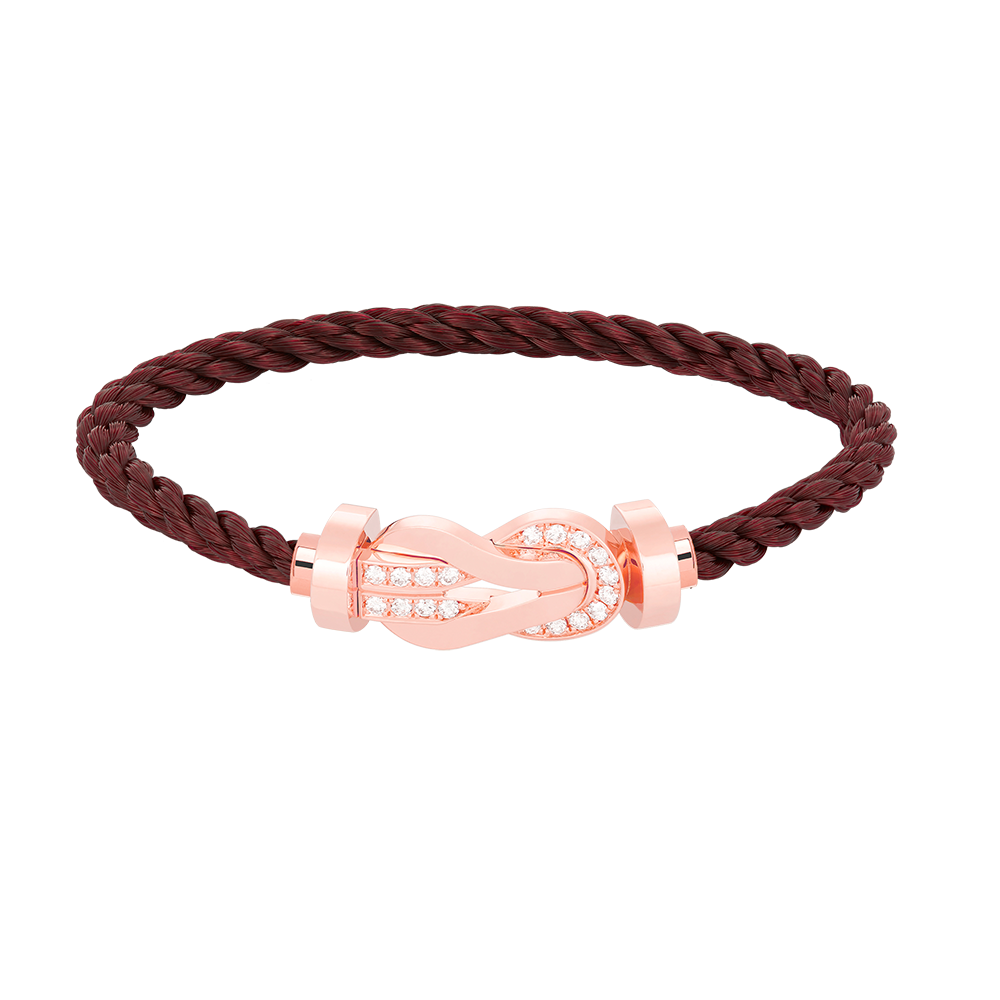 Miro CHANCE LARGE 8 FIGURE BUCKLE HALF DIAMOND BRACELET ROSE GOLD