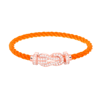Miro CHANCE LARGE 8 FIGURE BUCKLE FULL DIAMOND BRACELET ROSE GOLD