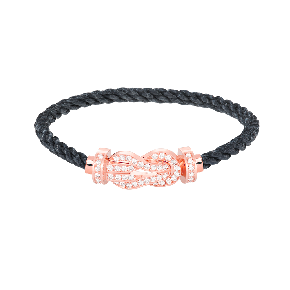 Miro CHANCE LARGE 8 FIGURE BUCKLE FULL DIAMOND BRACELET ROSE GOLD