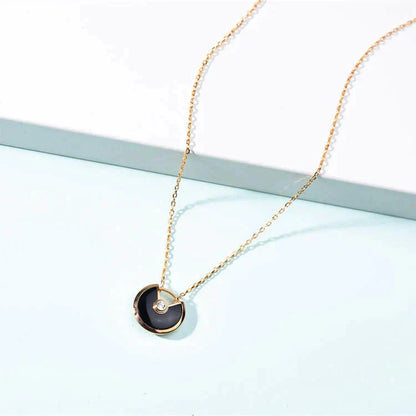 Miro アミュレット ゴールド カーネリアン オニキス ネックレス