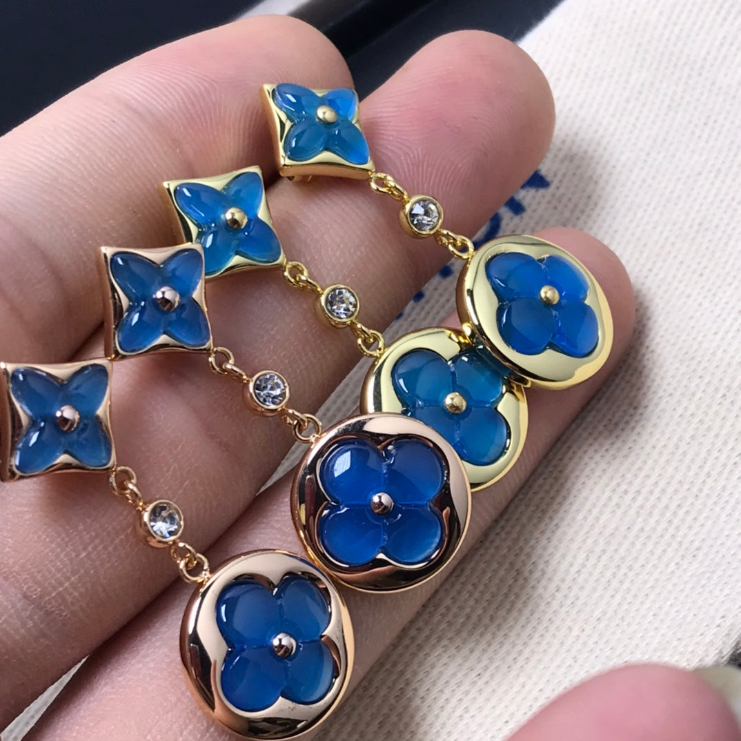 Miro STAR AND SUN AGATE DIAMOND EARRINGS