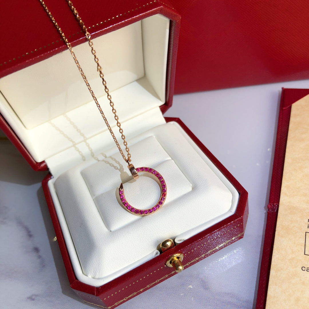 Miro JUSTE NECKLACE GOLD RED DIAMONDS