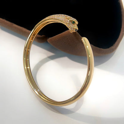 Miro PANTHERE GOLD DIAMOND OPEN BRACELET