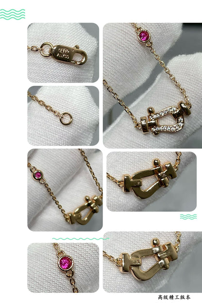 Miro FORCE 10 DIAMOND PINK GOLD NECKLACE