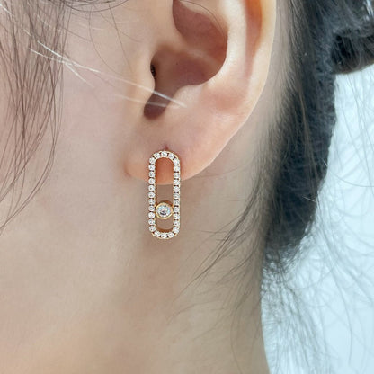 [Miro ]MOVE UNO STUD DIAMOND PAVED EARRINGS