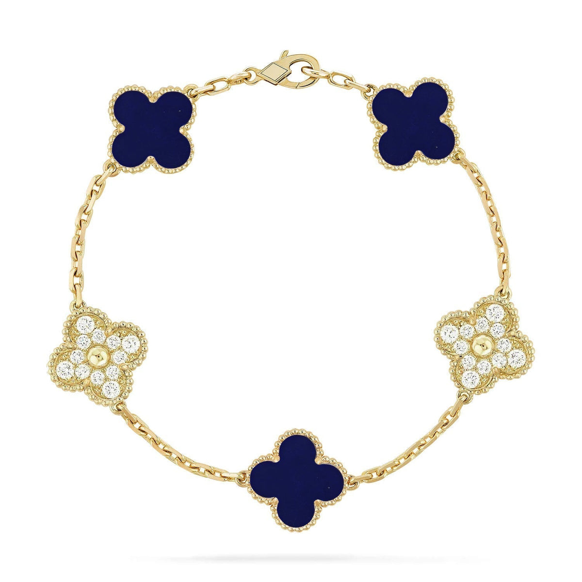 [Miro ]New CLOVER 5 MOTIF LAPIS LAZULI BRACELET COLLECTION