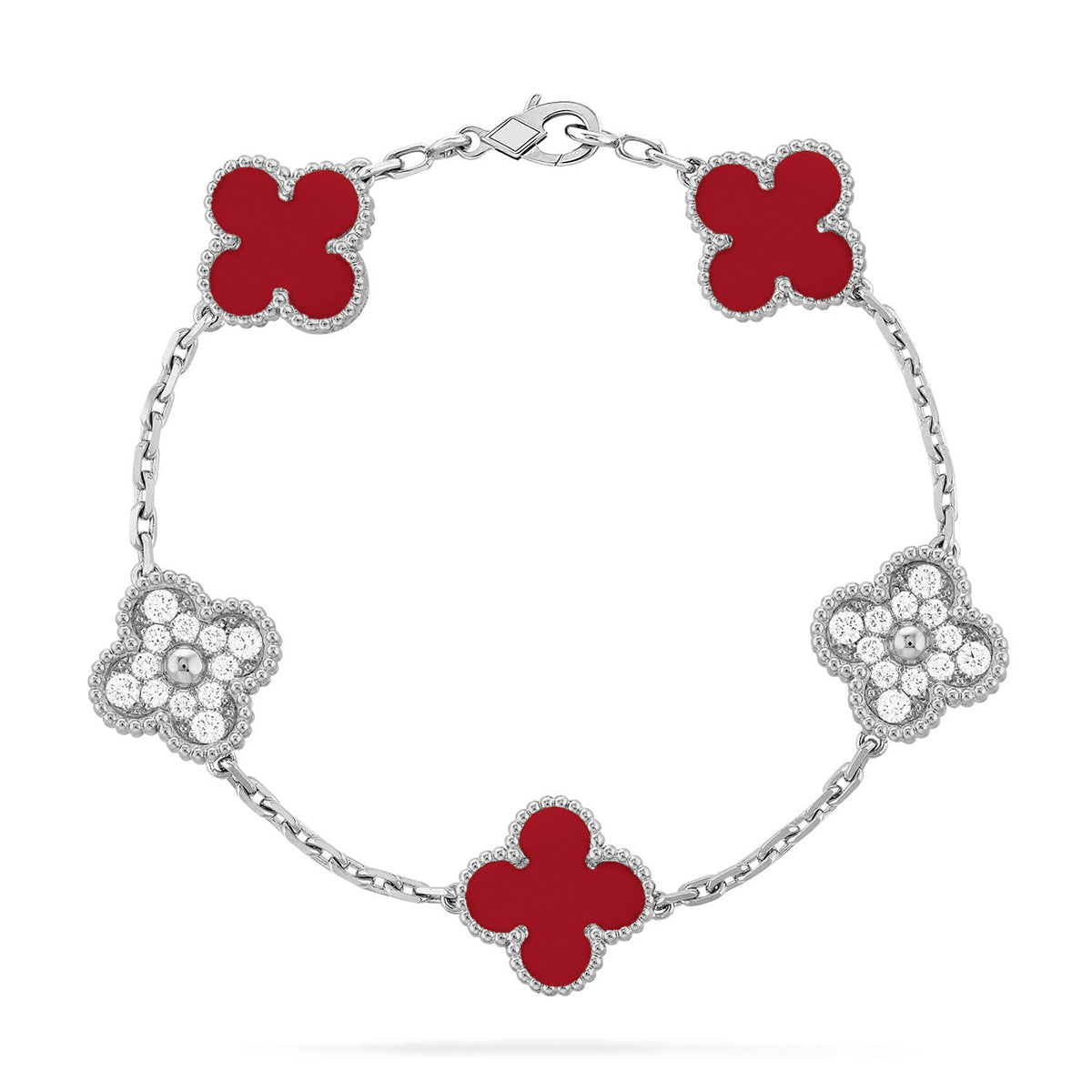 [Miro ]新作 CLOVER 5 MOTIF RED CORNELIAN BRACELET COLLECTION