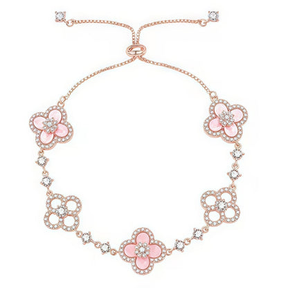 Miro CLOVER 5 MOTIF PINK BLUE RED WHITE BRACELET