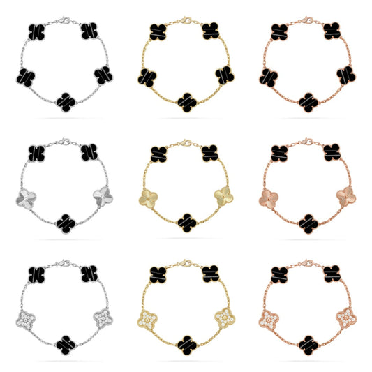 [Miro ]New  CLOVER 5 MOTIF PULSAR STONE BRACELET COLLECTION