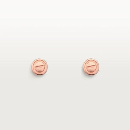 Miro LOVE EARRINGS PINK GOLD 10MM