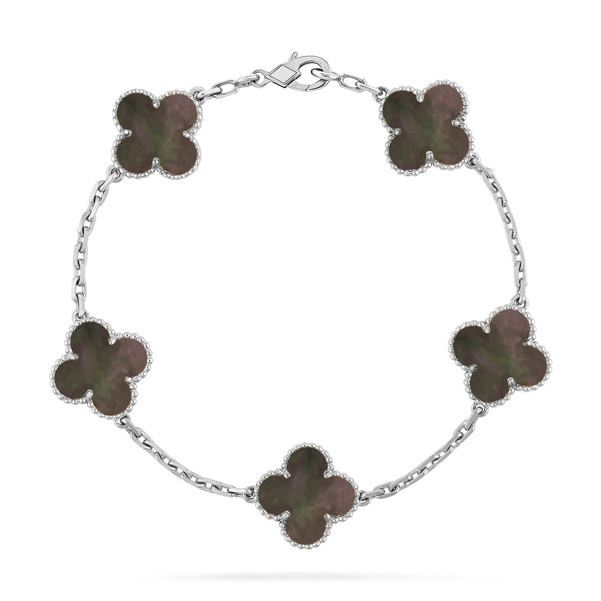[Miro ]New CLOVER 5 MOTIF GRAY MOP BRACELET COLLECTION