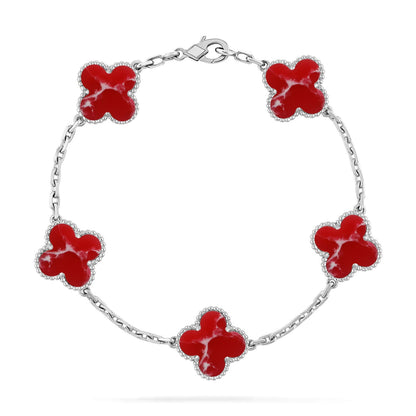 [Miro ]New CLOVER 5 MOTIF RED PATTERN BRACELET COLLECTION