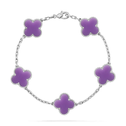 [Miro ]New CLOVER 5 MOTIF LIGHT PURPLE BRACELET COLLECTION