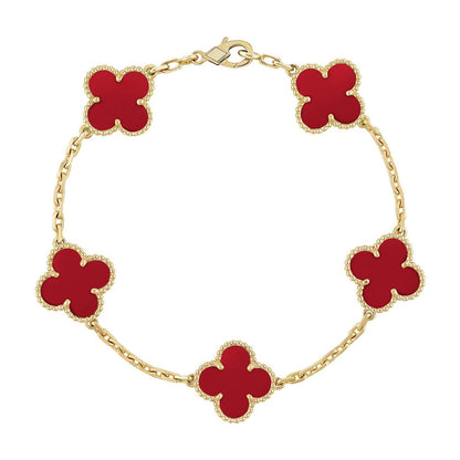 [Miro ]新作 CLOVER 5 MOTIF RED CORNELIAN BRACELET COLLECTION