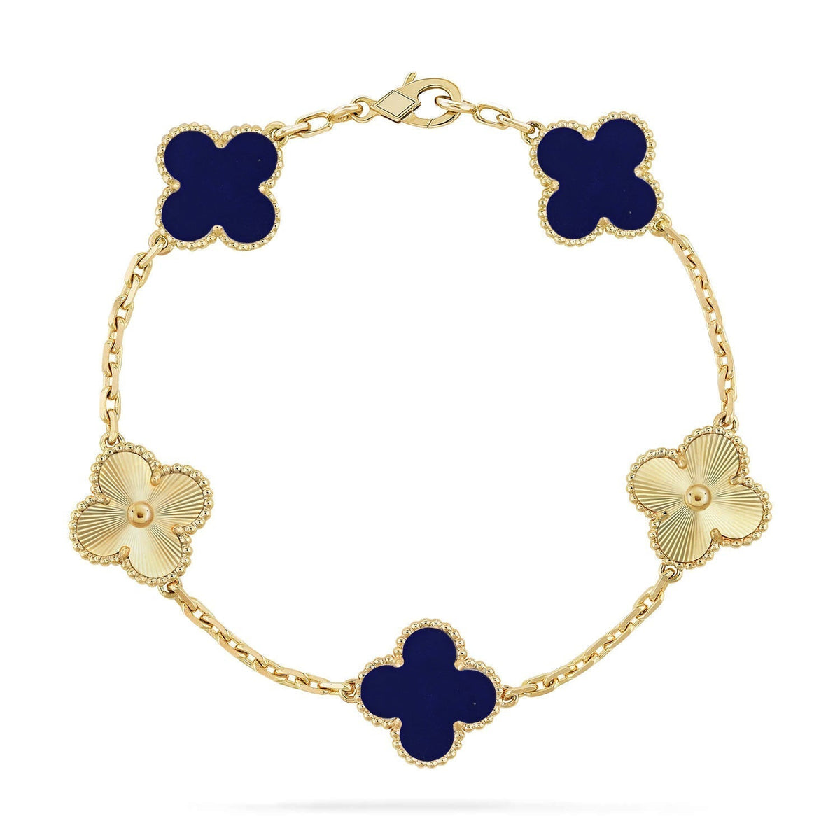 [Miro ]New CLOVER 5 MOTIF LAPIS LAZULI BRACELET COLLECTION