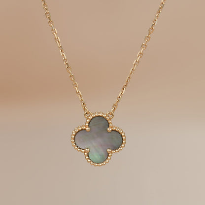 Miro CLOVER 15MM  GRAY MOTHER OF PEARL NECKLACE