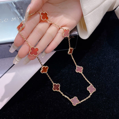 Miro CLOVER 10 MOTIFS CARNELIAN NECKLACE