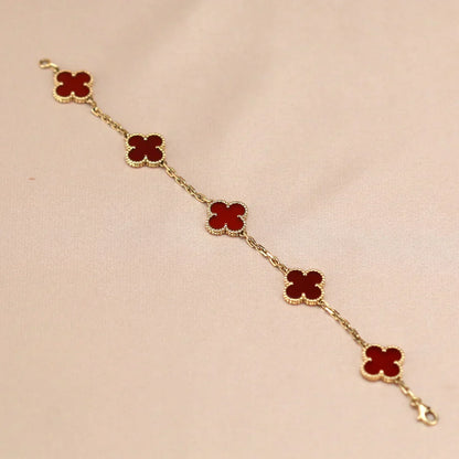 [Miro ]新作 CLOVER 5 MOTIF RED CORNELIAN BRACELET COLLECTION