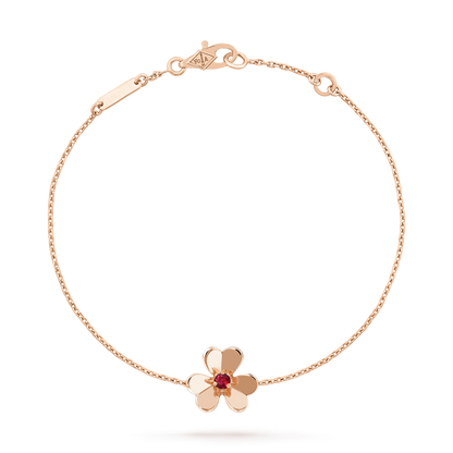 Miro FRIVOLE GOLD FLOWER PINK MALACHITE BRACELET