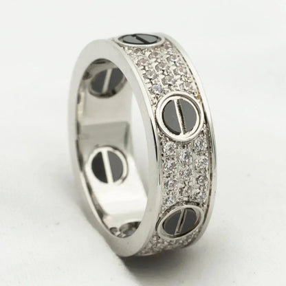 Miro LOVE RING 5.5MM DIAMONDS PAVED CERAMIC