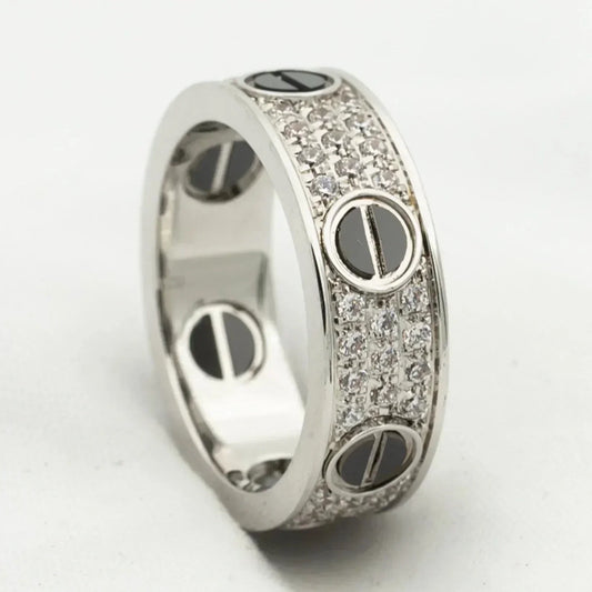 Miro LOVE RING 5.5MM DIAMONDS PAVED CERAMIC