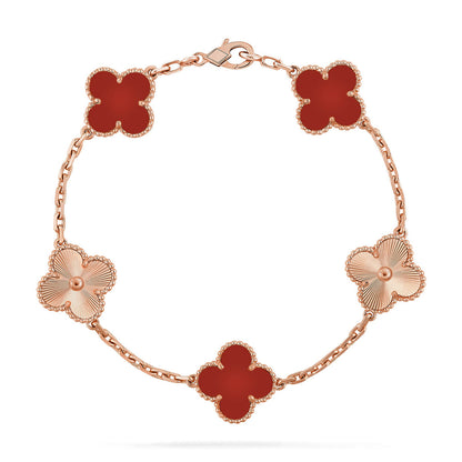 [Miro ]新作 CLOVER 5 MOTIF RED CORNELIAN BRACELET COLLECTION