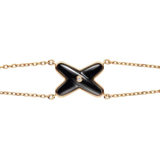 Miro JEUX BRACELET ONYX PINK GOLD 1 DIAMOND