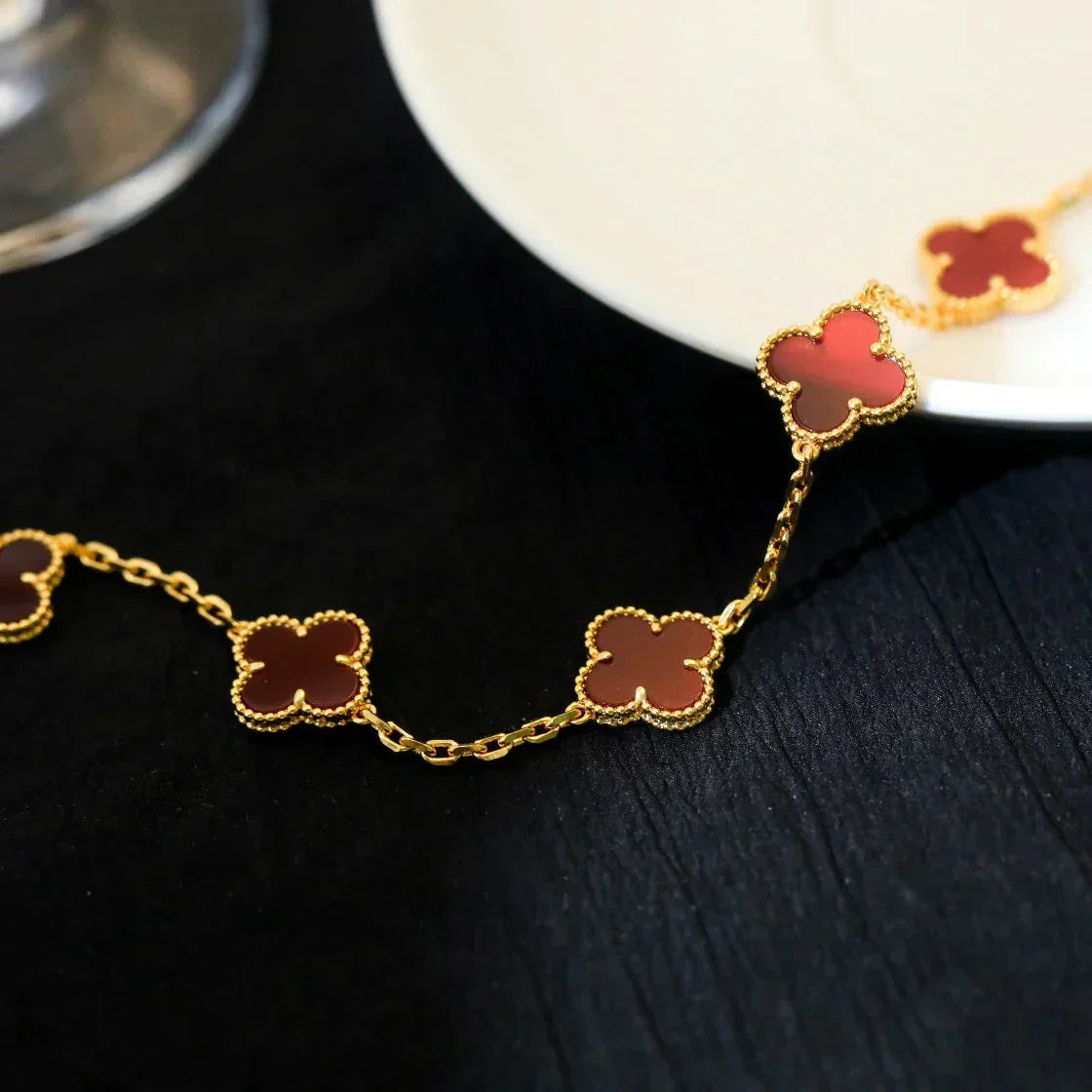 [Miro ]新作 CLOVER 5 MOTIF RED CORNELIAN BRACELET COLLECTION