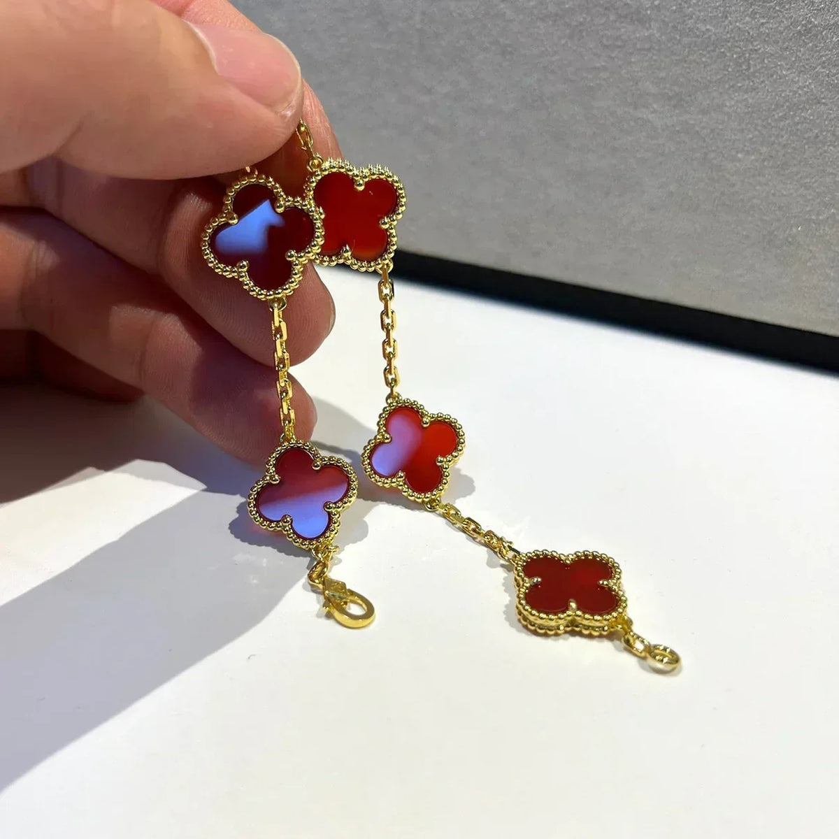 [Miro ]新作 CLOVER 5 MOTIF RED CORNELIAN BRACELET COLLECTION
