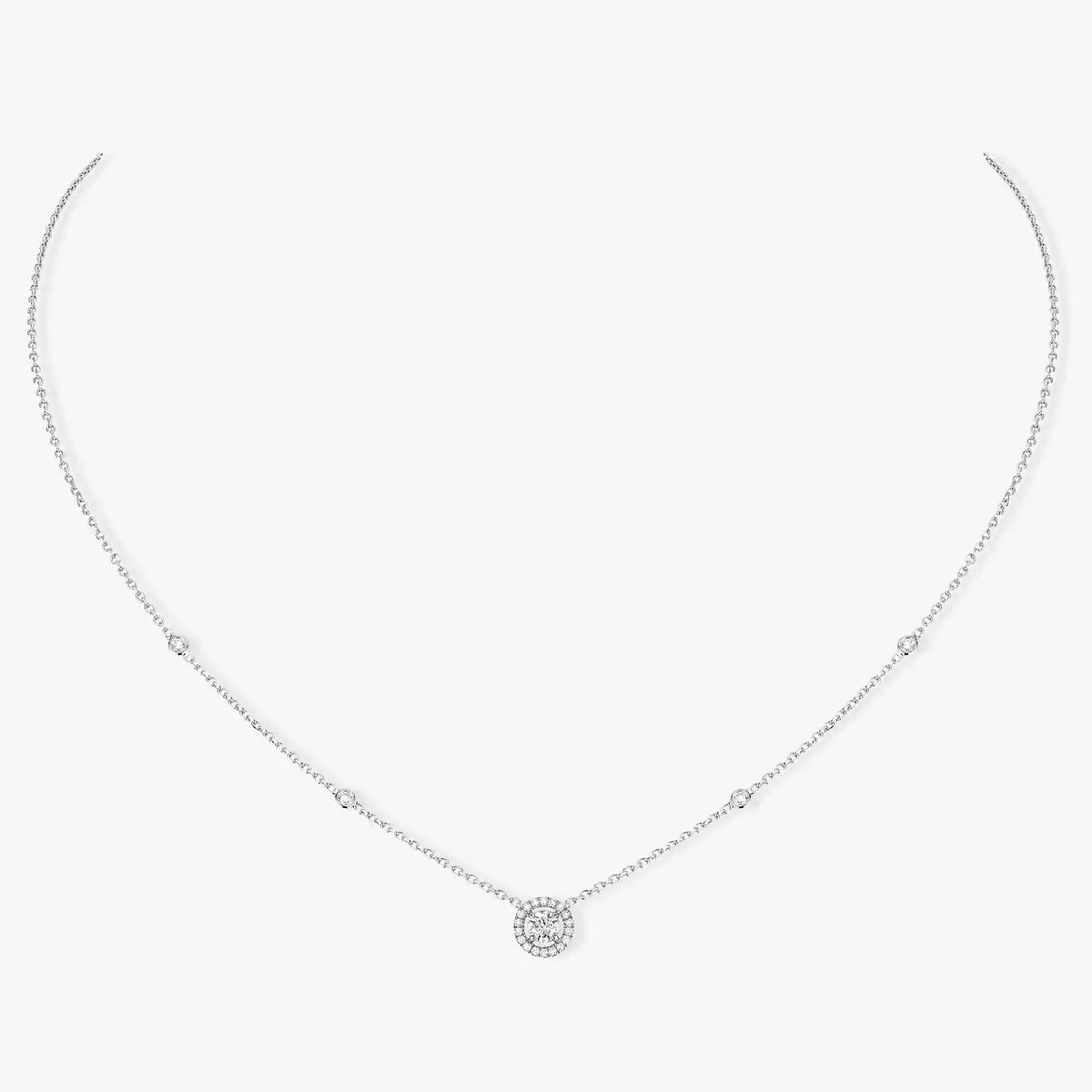 [Miro ]Diamond Necklace 0,20ct Brilliant Shape Joy
