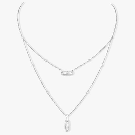 [Miro ]MOVE 2 ROW DIAMOND NECKLACE