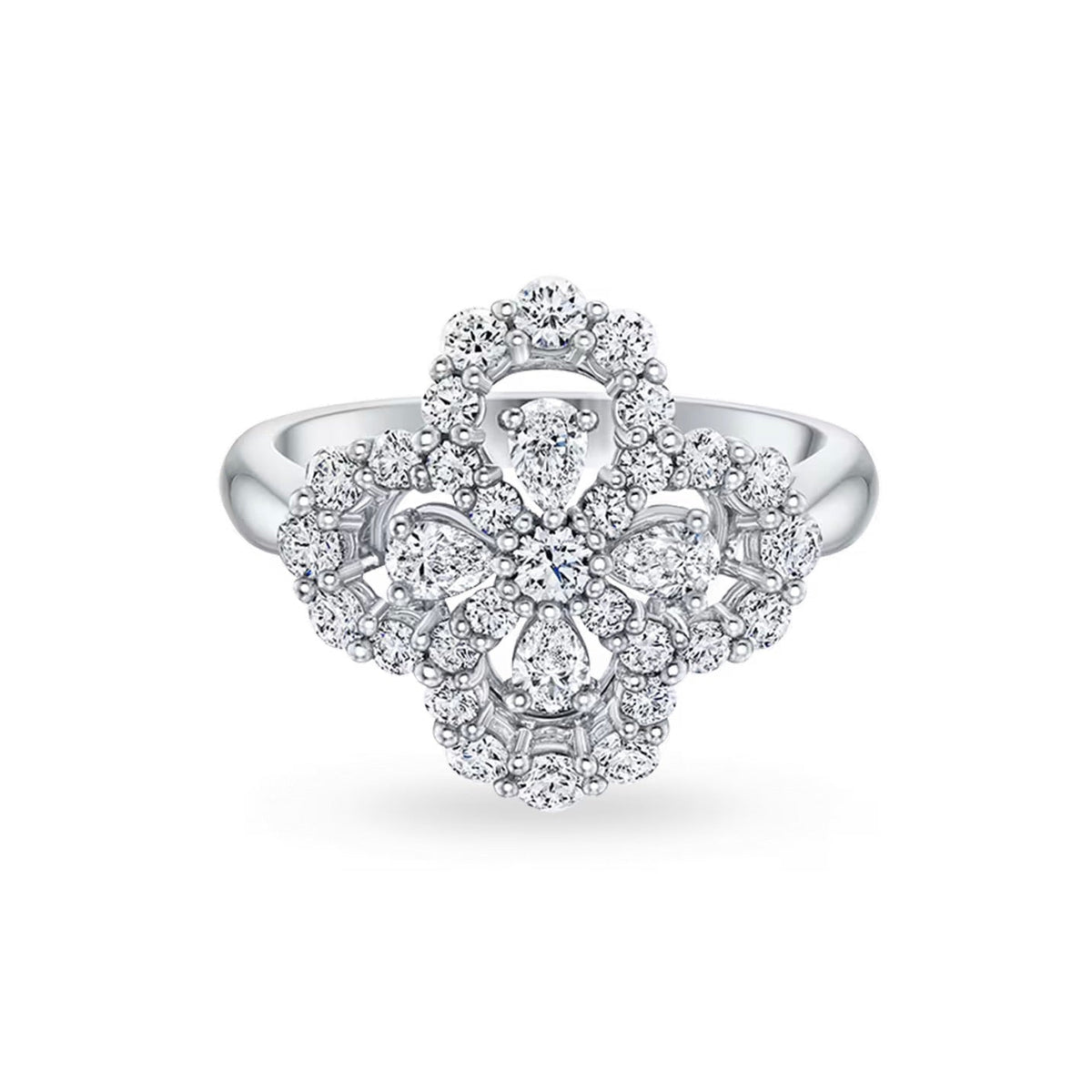 Miro LOOP RING FULL MOTIF DIAMOND 16MM SILVE