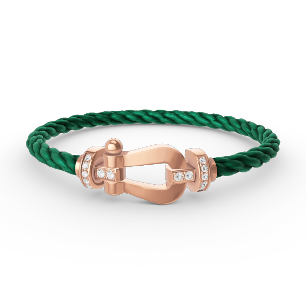 Miro FORCE LARGE HORSESHOE HALF DIAMOND BRACELET ROSE GOLD