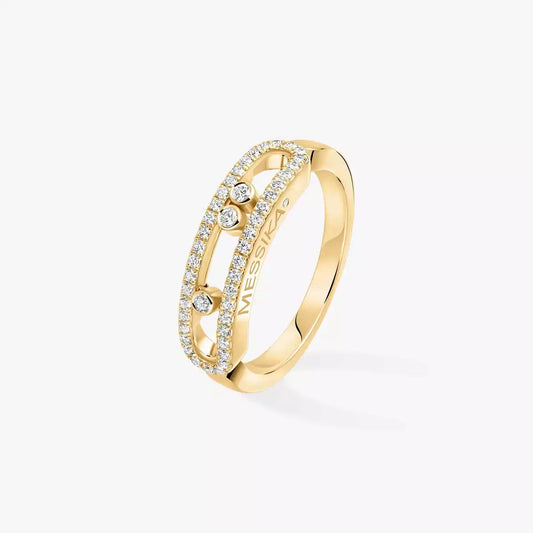 [Miro ] Baby Move Gold Diamond Pave  Ring