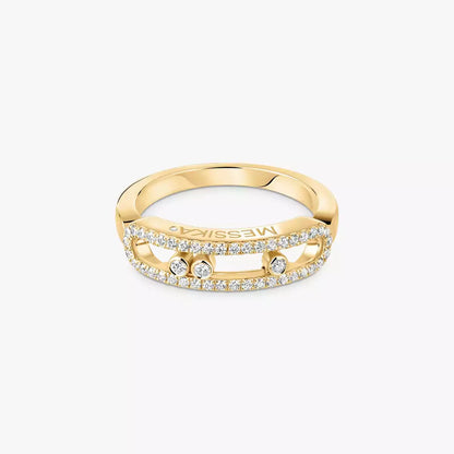 [Miro ] Baby Move Gold Diamond Pave  Ring