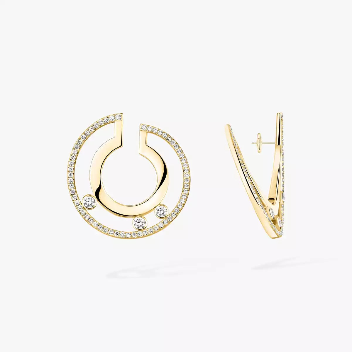 [Miro ]Move Romane Small Diamond Hoop Earrings