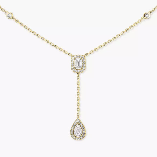 [Miro ]Gold Diamond Tie Necklace