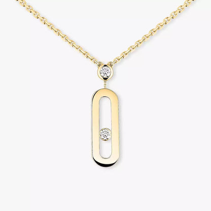 [Miro ] Move Uno Gold Diamond Long Necklace