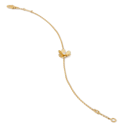 Miro FRIVOLE GOLD FLOWER PINK MALACHITE BRACELET