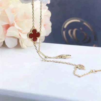 Miro CLOVER  CARNELIAN SINGLE FLOWER BRACELET