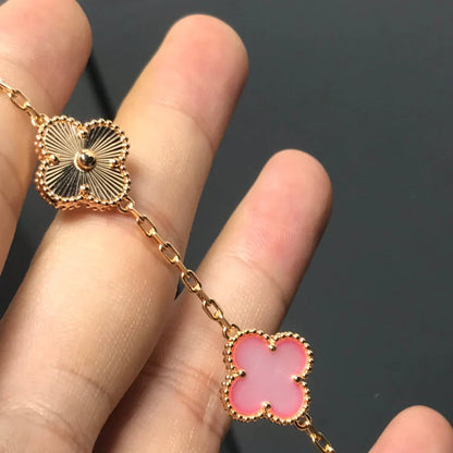 [Miro ]New  CLOVER 5 MOTIFS  PINK MOP BRACELET COLLECTION